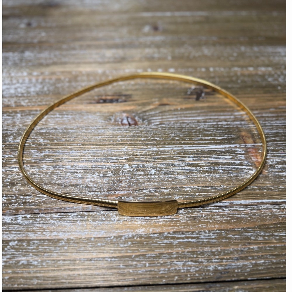 Vintage Gold Snake Chain Belt 90s Minimalist Metallic Skinny Waist Belt 26 Inch